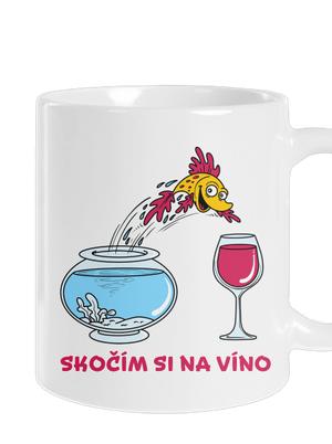 Skočím si na víno klasický hrnek White
