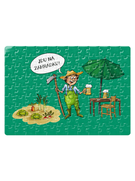 Jdu na zahrádku puzzle White