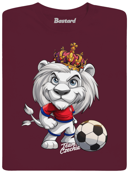 Fotbalový lev dětské tričko Burgundy