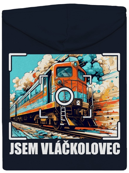 Jsem vláčkolovec dámská mikina na zip Navy Mal