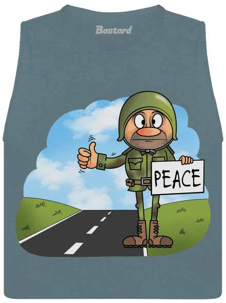 Peace dámské tílko volné Heather Deep Teal