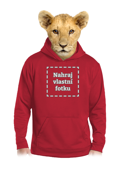 Vlastní potisk dětská mikina klokanka Fire Red