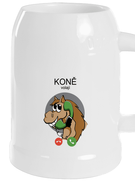 Koně volají půllitr White