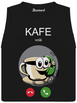 Kafe volá dámské tílko volné Black
