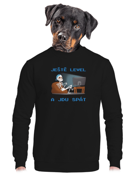 Ještě level unisex mikina bez kapuce Black