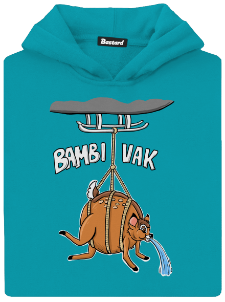 Bambi vak dětská mikina klokanka Hawaiian Blue