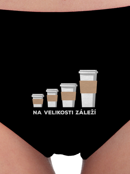 Na velikosti záleží dámské kalhotky Black
