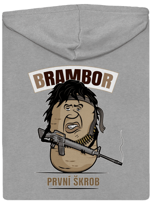 Brambor pánská mikina na zip Light Melange