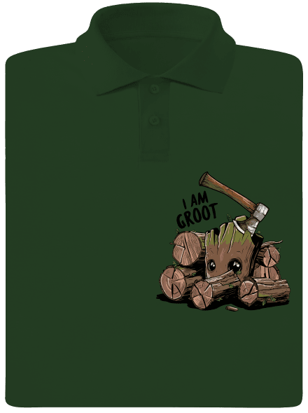 I Am Groot pánská polokošile Bottle Green Mal
