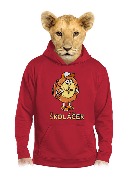 Školáček dětská mikina klokanka Fire Red