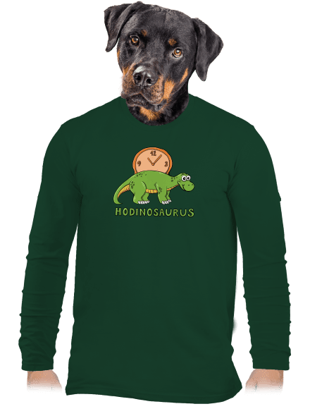 Hodinosaurus pánské dlouhý rukáv Bottle Green