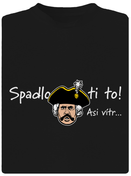 Spadlo ti to pánské sportovní tričko Black