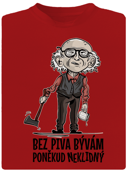 Neklidný bez piva pánské sportovní tričko Red Mal