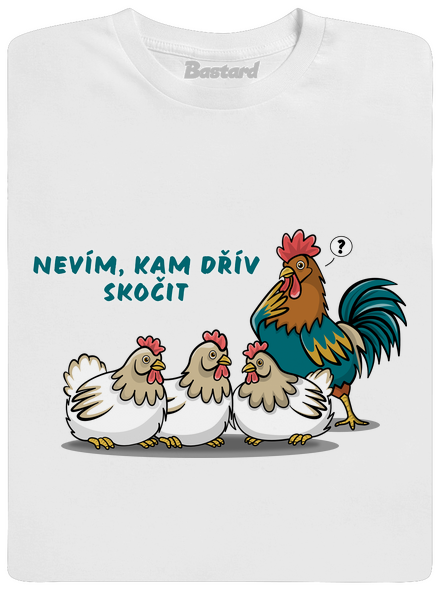 Kohout a slepice pánské tričko White