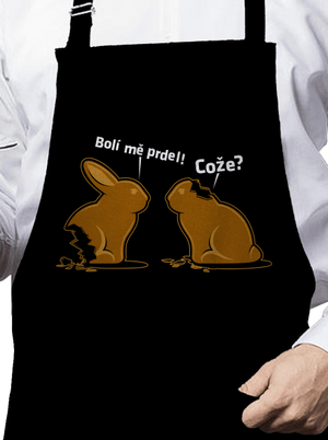 Bolí mě prdel zástěra Black