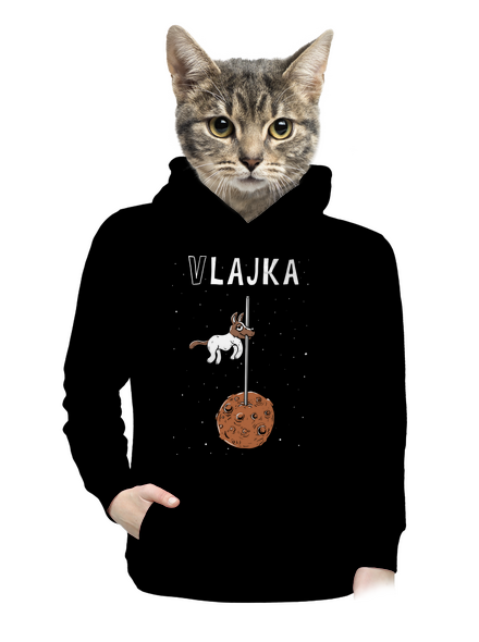 Vlajka dámská mikina klokanka Black