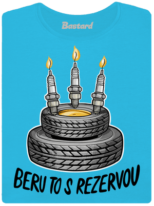 Beru to s rezervou dámské tričko s lemem Blue Atol