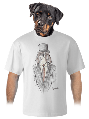 Kavalír unisex tričko oversized White