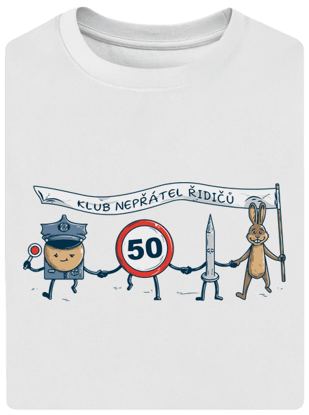 Nepřátelé řidičů unisex tričko oversized White
