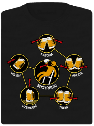 Pivní obvody dámské sportovní tričko Black