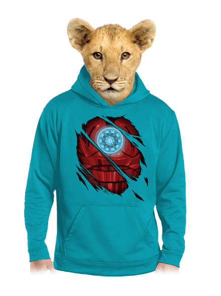 Ironman dětská mikina klokanka Hawaiian Blue