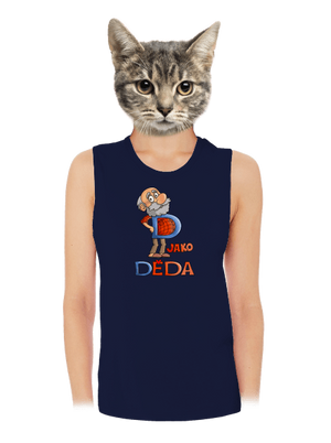 D jako děda dámské tílko volné Navy
