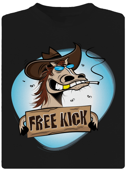 Free kick pánské sportovní tričko Black