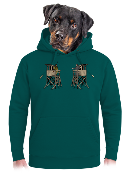 Myslivec a kazatelna unisex mikina premium Emerald Green