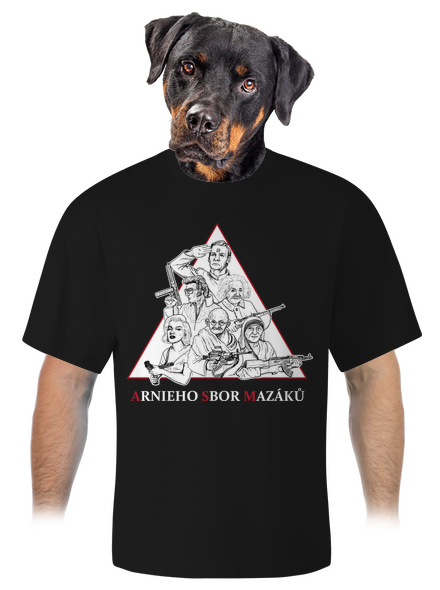 Arnieho sbor mazáků  unisex tričko oversized Black