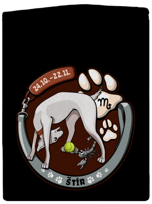 Psí horoskop: Štír pánská mikina na zip Black