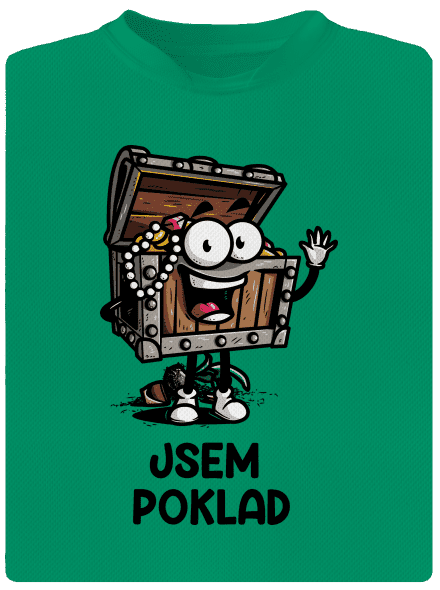Jsem poklad dětské sportovní tričko Kelly Green Mal