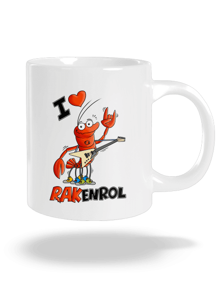 Rakenrol velký hrnek White