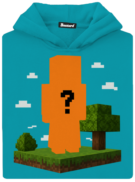 Minecraft z vlastní fotky dětská mikina klokanka Hawaiian Blue