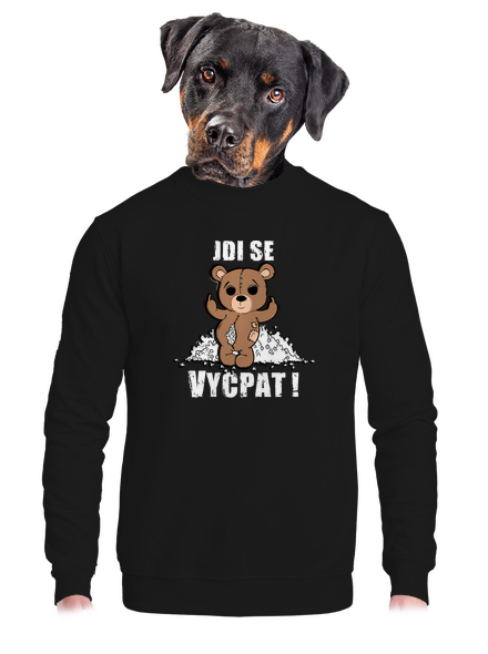 Jdi se vycpat unisex mikina bez kapuce Black