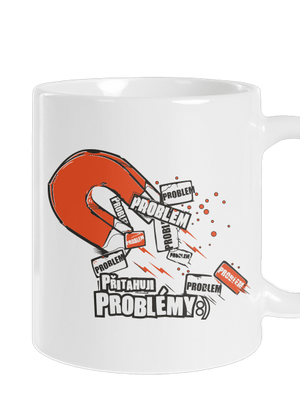 Magnet na problémy klasický hrnek White
