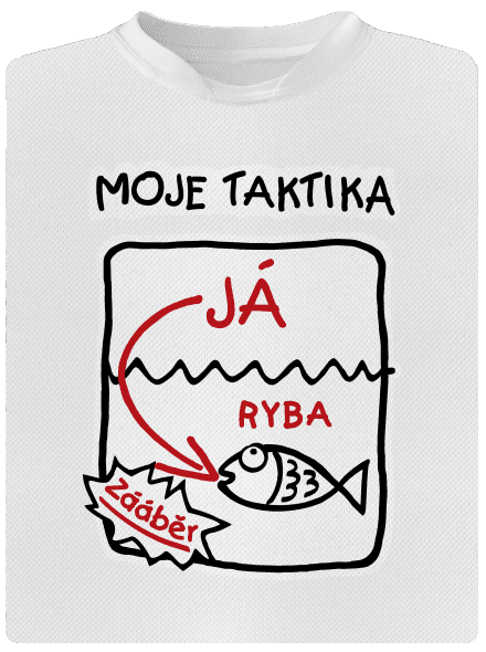 Rybářská taktika dětské sportovní tričko White