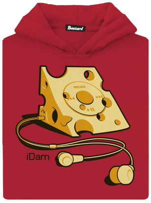 iDam dětská mikina klokanka Fire Red