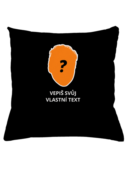 Tvoje hlava polštář Black