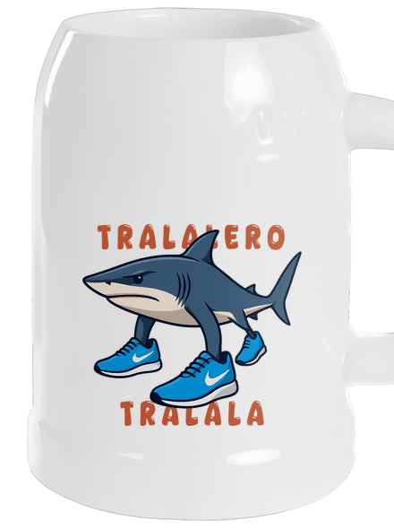 Tralalero Tralala – Italian Brainrot půllitr White