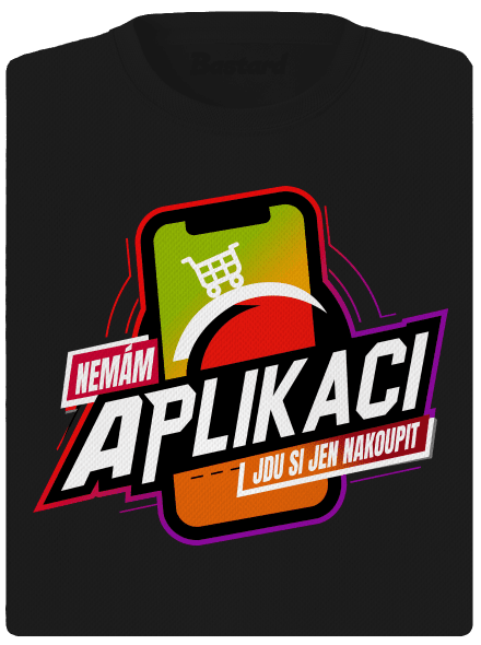 Nemám aplikaci dámské sportovní tričko Black