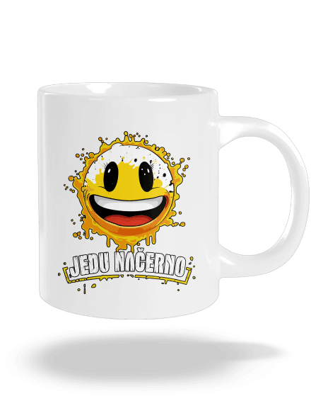 Jedu načerno velký hrnek White