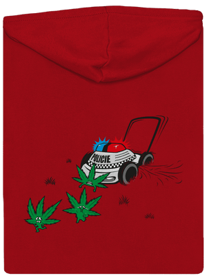 Ganja krize pánská mikina na zip Red