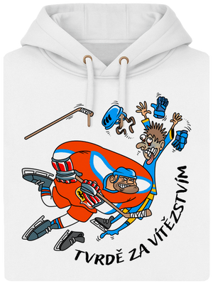 Tvrdě za vítězstvím unisex mikina premium Snowwhite