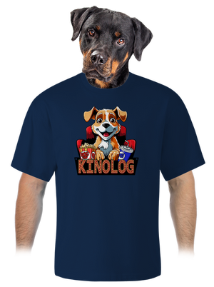 Kinolog unisex tričko oversized Midnight Blue