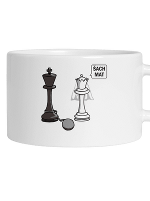 Šach mat hrnek makronka White