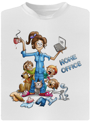 Maminčin home office dětské sportovní tričko White