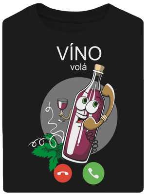 Červené víno volá unisex tričko oversized Black
