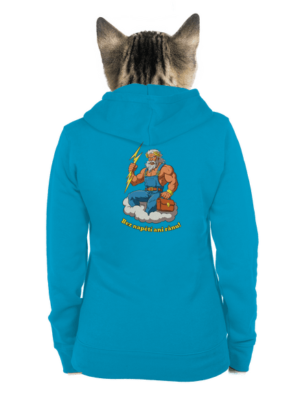 Bez napětí ani ránu dámská mikina na zip Blue Atol