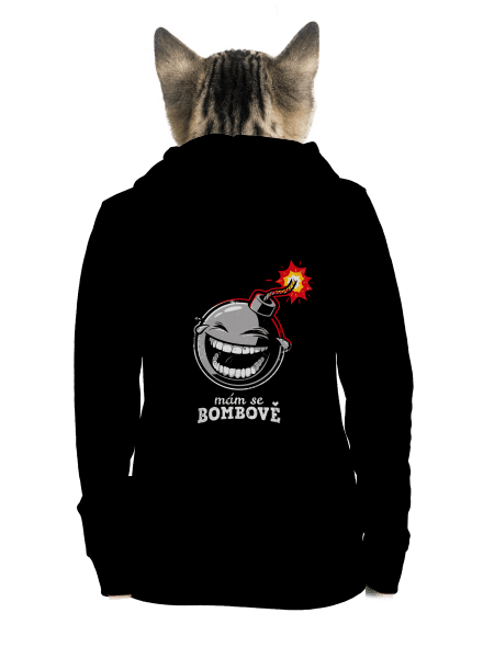 Mám se bombově dámská mikina na zip Black