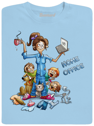 Maminčin home office pánské tričko Sky Blue